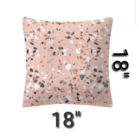🎀Last 1🎀4 PC Pillow Cover Set Rose Gold Pink18" - Picture 6 of 7